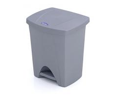 Rubi Tretabfalleimer Kunststoff 30 l Silberfarben