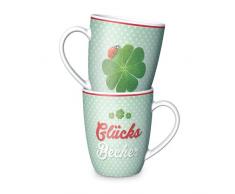 Für Dich 1010766310 Becher, Porzellan, Mehrfarbig, 5 x 2 cm