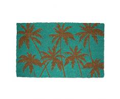DII Natürliche Kokosfaser Fasern, 45,7 x 76,2 cm Eintrag Wege Outdoor Fußmatte mit Rutschfeste Unterseite – Hello Aqua, Palm Beach, 18x30