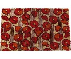 Entryways P968 Rutschfeste Kokosfußmatte mit Mohnblumen 40 x 60 cm