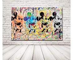 Faicai Art Banksy Graffiti Street Art Gemälde Wandbild Batman Pop Art Prints Poster Moderne Deko Kinderzimmer Wandschmuck Modern 24x36 Micky Maus 3