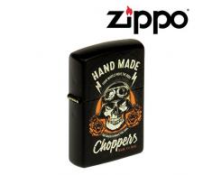 Zippo Biker Skull Feuerzeug, Chrom, Schwarz, One Size