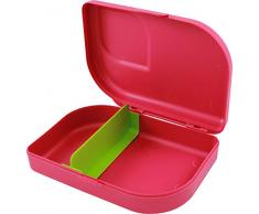 ajaa! Bio BROTBOX - Lunch-Box aus nachwachsenden Rohstoffen ohne Weichmacher, plastikfrei, BPA frei (pink)