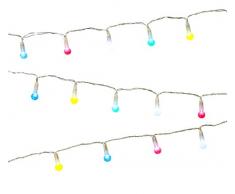 Talking Tables 2.5m bunte Lichterkette, pastellige Töne