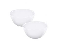 Bohemia Cristal 093 012 001 Play of Colors 2er-Set ca. Ø 145 mm weiß aus Kalk-Natron-Glas Schale, 7.6 x 14.5 x 7.6 cm