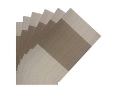 Bright Dream Platzdeckchen waschbar, leicht zu reinigen, PVC Tischset für Küche und Tisch, hitzebeständig, Gewebtes Vinyl Beige A