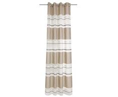 Deko Trends Ösenschal, Stoff, wollweiß-Taupe-grau, 245x137x245 cm