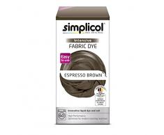Simplicol Textilfarbe intensiv (18 Farben), Espresso-Braun 1816, Dunkelbraun: Einfaches Färben in der Waschmaschine