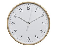Hama Wanduhr HG-320 (Holz, Geräuscharme Uhr ohne Ticken, 32 cm Durchmesser) weiß/natur