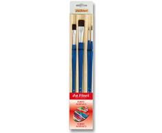 da Vinci Oil & Acrylic Serie 5004 Top Acrylpinsel Set mit Bambuspinsel Matte, mehrere Größen, 4 Pinsel (Serie 7185, 7485, 7785) Matte aus Acryl und Bambus