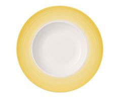 Villeroy & Boch Colourful Life Lemon Pie Pastateller, 30 cm, Premium Porzellan, Weiß/Gelb