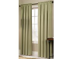 United Curtain Blackstone Verdunkelungsvorhang für Fenster Vorhang-Paneel 54 x 63 graugrün