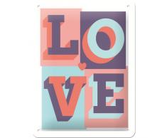 Nostalgic-Art 26230 LOVE | Retro Blechschild | Vintage-Schild | Wand-Dekoration | Metall | 15x20 cm