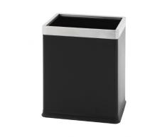 V-Part Doppelwandiger rechteckiger Papierkorb, 10 Liter, schwarz