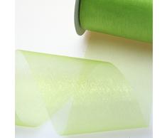 Deko AS GmbH Kristallorganza hellgrün - 70 mm breit - Rolle 25 Meter - 40070 60-R 70
