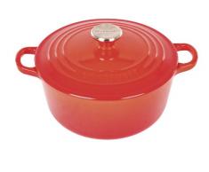 LE CREUSET - Tradition Cocotte Ronde 24cm en fonte emaillee Corail