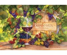 Magic Slice, Schneidebrett von Naomi McBride, rutschfest, 19 cm x 27,9 cm, Party-Größe, mit Traubenmuster Bordeaux