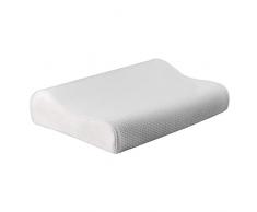 Bellasoft Sano Aria“ -Orthopädisches Memory Foam Kissen für Rücken-und Seitenschläfer mit Thermobezug, 60x40x12/10 cm Visco Schaum, Weiß