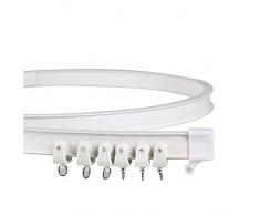 Biegbare Kunststoff Metall-Legierung Stab flexibel Fenster Vorhang Track Polen Deckenmontage, plastik, weiß, 300cm Ceiling Mount