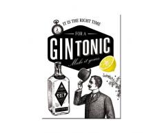 Nostalgic-Art 14341 Open Bar - Gin Tonic, Magnet 8x6 cm