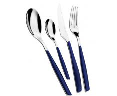 Bugatti GLBU-021G50 Glamour Tafelservice, SAN/Stahl, 22 x 8 x 30 cm, Marineblau, 24-teilig,