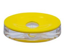 Ridder Gaudy Seifenschale, Acryl, gelb, ca. 12,8 x 10,7 x 2,8 cm