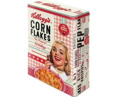 Nostalgic-Art 30324, Kelloggs Girl Corn Flakes Collage, Vorratsdose XL, Metall, 19 x 8 x 26 cm, 2-Einheiten