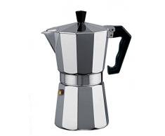 Borella Casalighi Polo Espressokocher 6 Tassen, Aluminium, Grau
