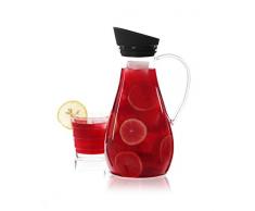 VIVA scandinavia Infusion Eistee Karaffe klein mit Sieb, schwarz, 1,4 Liter