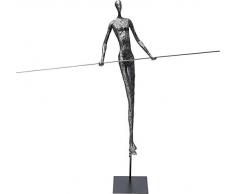 Kare Design Deko Objekt Trapez Star 54cm, Accessoire mit Sockel in Beton Optik, Athletische Figur am Trapez, verschiedene Ausführungen erhältlich, (H/B/T) 54x50x15cm