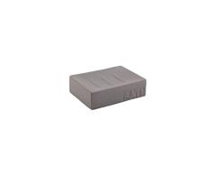 axentia Bath Seifenschale, Dolomit, Grau, ca. 12 x 2,5 x 8,5 cm