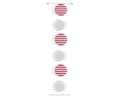 Home Fashion 084/662-0707 245X0060 Schiebevorhang Voile Scherli, Stoff, Rot, 245 x 60 cm