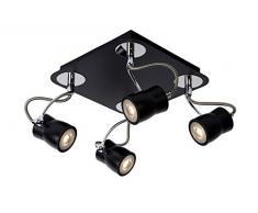 Lucide SAMBA - Deckenstrahler - LED Dim. - GU10 - 4x5W 3000K - Schwarz