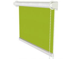 Flairdeco Klemmfix Seitenzugrollo / Thermorollo / Verdunkelungsrollo, 71 x 215 cm, Grün