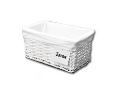 ARPAN Weidenkorb, klein, mit weißem Stofffutter