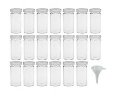 Viva-Haushaltswaren - 20 mini Glasflaschen / Glasdosen 5 ml. für Tabletten, Globuli, etc.