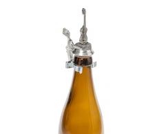 Schnabel-Zinn Gitarre Flaschenverschluß, Zinn, Silber, 5,6 x 3,2 x 8,6 cm