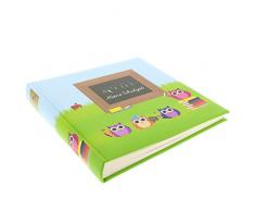 Goldbuch Schulzeitalbum, Eule, 25 x 25 cm, 60 weiÃe Blankoseiten und 4 illustrierten Seiten mit Pergamin-Trennblättern, Kunstdruck laminiert, Bunt, 24443