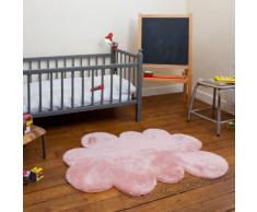 Pilepoil Teppich für Kinder - Wolke rosa 90 X 130 cm - Kunstpelz - französische Herstellung