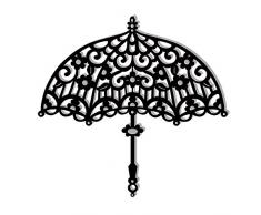 Sweet Dixie Filigraner Sonnenschirm Stanze, Metall, Grau, 23.2 x 12.9 x 0.9 cm