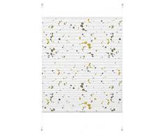 GARDINIA EASYFIX Plissee Ambra Dots zum Klemmen, Blickdichtes Faltrollo, Alle Montage-Teile inklusive, Weiß, 70 x 130 cm (BxH)