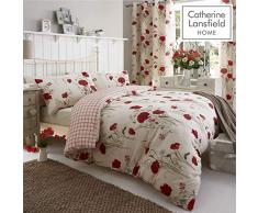 Catherine Lansfield Wild Mohn King Size Bettwäsche Set - mehrfarbig