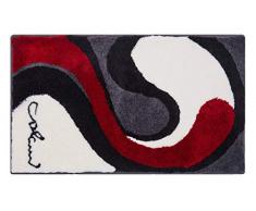 Grund COLANI Exklusiver Designer Badteppich 100% Polyacryl, ultra soft, rutschfest, ÖKO-TEX-zertifiziert, 5 Jahre Garantie, Colani 7B, Badematte 80x150 cm, grau-weiss