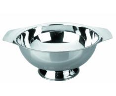 Ibili Suppenschüssel Bistrot mit Fuß, Edelstahl, silber, 24 x 24 x 10 cm