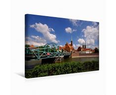 Premium Textil-Leinwand 45 cm x 30 cm quer Wroclaw | Wandbild, Bild auf Keilrahmen, Fertigbild auf echter Leinwand, Leinwanddruck