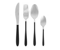 SALTER 16-teiliges Besteckset aus Edelstahl, schwarz-Silber, BW07217, Noirsilber