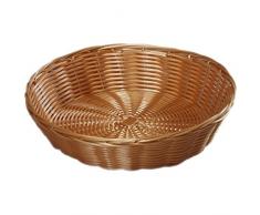 Kesper 17830 Brotkorb aus Kunststoffgeflecht rund, 23 x 23 x 6 cm, braun