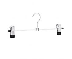 AmazonBasics – Hosen- und Rockbügel aus Metall, mit Clips, 20 Stück