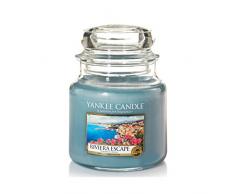 Yankee Candle Riviera Escape Duftkerze Glas, Blau, 9.9x9.8x11.6 cm