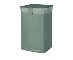 Spirella Wäschekorb Wäschesammler Wäschesack Classic L mit herausnehmbarem Wäschesack - 50 Liter - Grau
